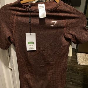 Gymshark Vital Seamless T-Shirt Cherry Brown Marl Color Size Small